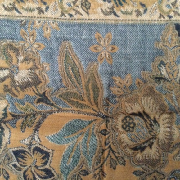 Coldwater Creek Scarf 72" x 26" Paisley Floral Black Bronze Large - Picture 8 of 9